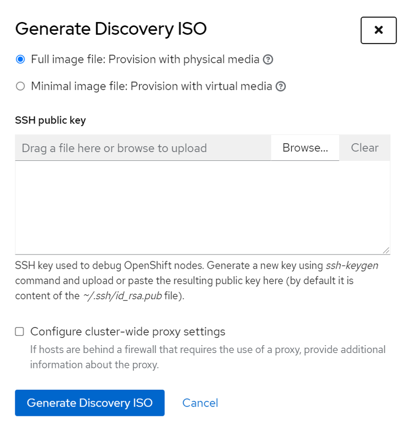 Generate Discovery ISO