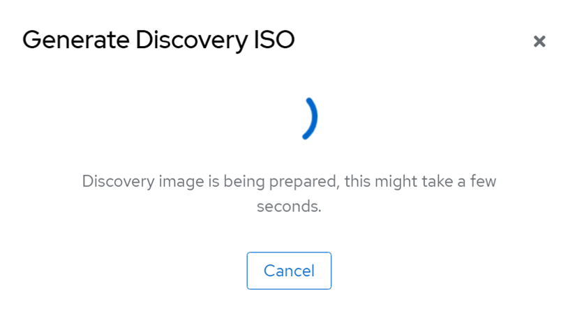 Discovery image is being prepared